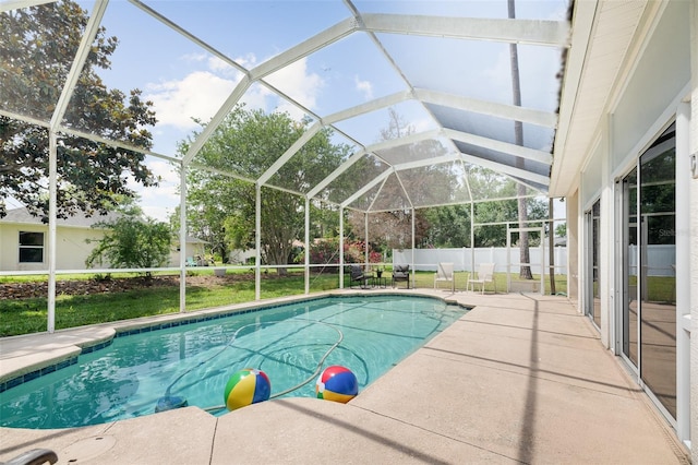 91 Breeze Hill Ln, Palm Coast, FL 32137 - view of pool featuring a patio area and a lanai