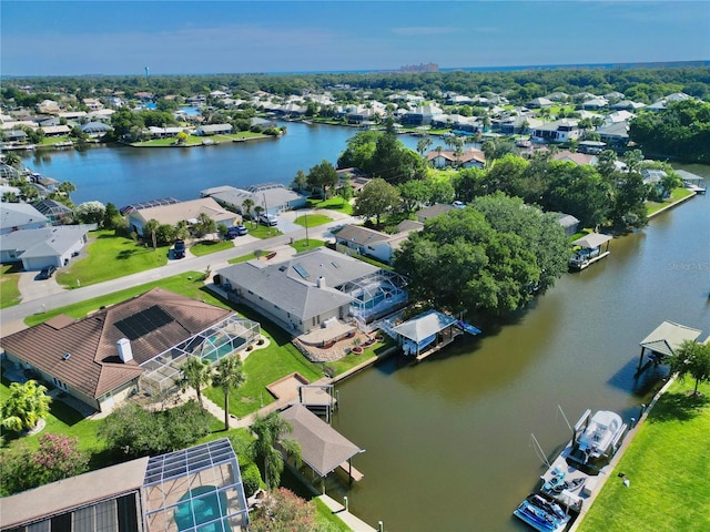 4 Cotton Ct, Palm Coast, FL 32137 - aerial perspective of suburban area with a large body of water