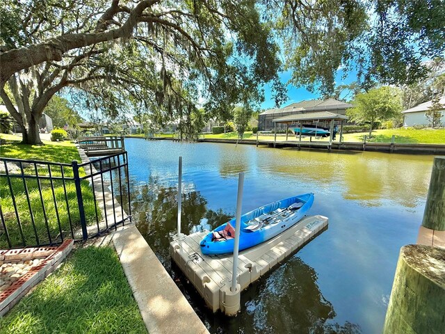 4 Cotton Ct, Palm Coast, FL 32137 - dock area featuring a water view