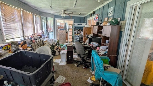 20 Eastgate Ln, Palm Coast, FL 32164 - carpeted office with a ceiling fan