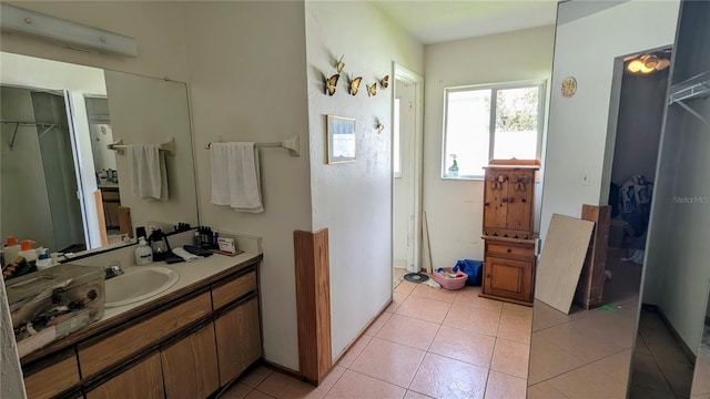 20 Eastgate Ln, Palm Coast, FL 32164 - bathroom with tile patterned floors and vanity