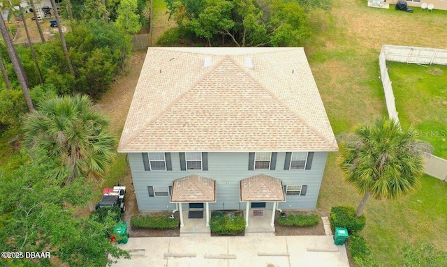 view from above of property