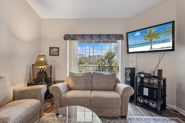 69 Rivers Edge Ln Unit 69, Palm Coast, FL 32137 - living area featuring wood finished floors and baseboards