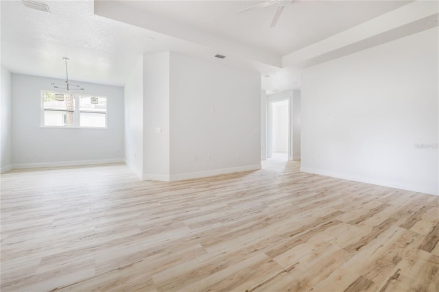 8 Bunker View Pl, Palm Coast, FL 32137 - unfurnished room with light wood-type flooring, baseboards, and ceiling fan