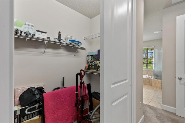 716 Woodbridge Ct, Ormond Beach, FL 32174 - walk in closet featuring carpet flooring and tile patterned flooring