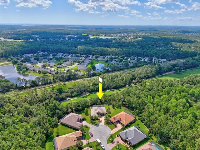 716 Woodbridge Ct, Ormond Beach, FL 32174 - aerial perspective of suburban area featuring a large body of water and a heavily wooded area