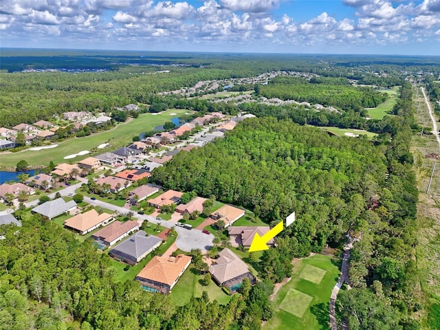 716 Woodbridge Ct, Ormond Beach, FL 32174 - aerial overview of property's location with a local golf course, nearby suburban area, and a forest