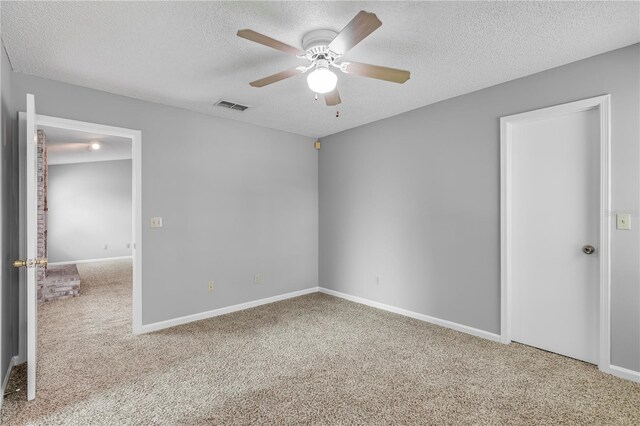 2212 Cortez Ct, Middleburg, FL 32068 - carpeted empty room with ceiling fan, a textured ceiling, and baseboards