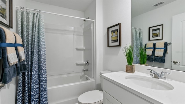 151 Greenwood Dr, Palm Coast, FL 32137 - full bath with vanity, shower / bath combination with curtain, and toilet
