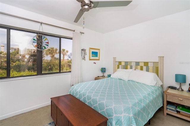 2900 Coastal Hwy Unit 1, Saint Augustine, FL 32084 - carpeted bedroom featuring ceiling fan and baseboards