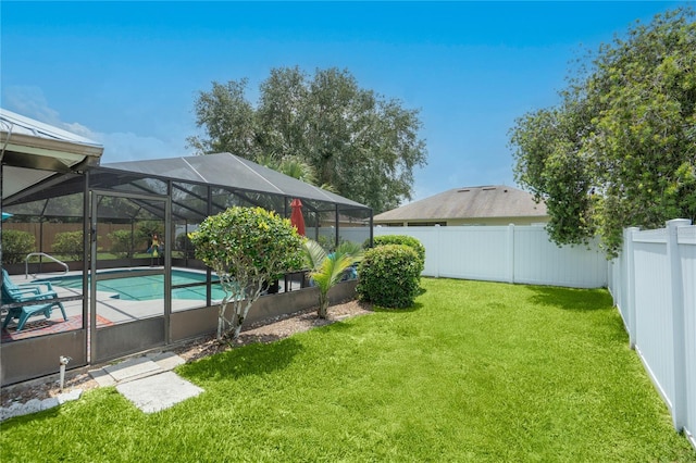 54 Fordham Ln, Palm Coast, FL 32137 - view of yard with a lanai