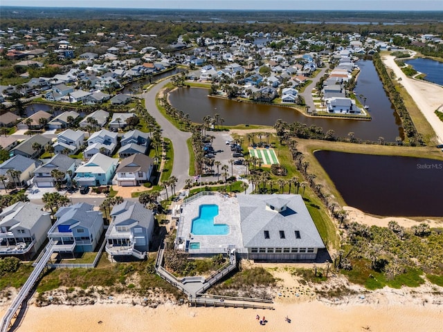 7 Bristol Dr, Palm Coast, FL 32137 - aerial perspective of suburban area featuring a large body of water and a pool