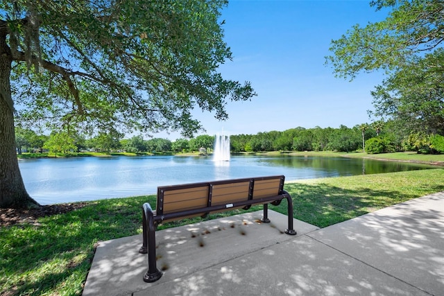 27 Bay Ct, Ormond Beach, FL 32174 - view of community featuring a water view and a lawn