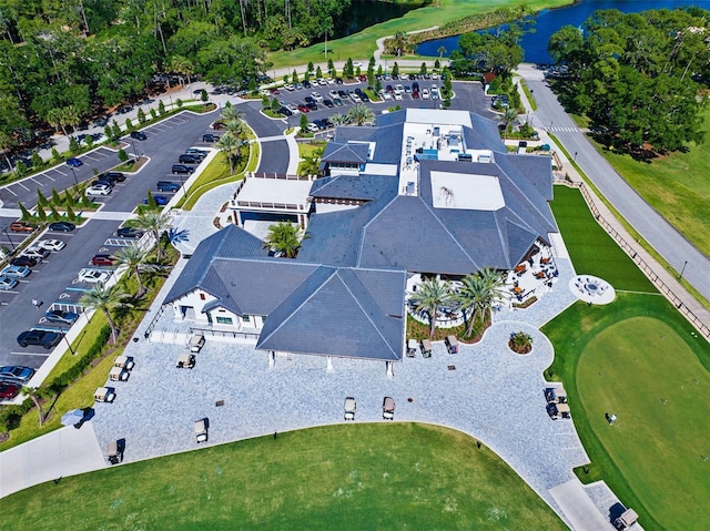 27 Bay Ct, Ormond Beach, FL 32174 - drone / aerial view of a nearby body of water and a golf course
