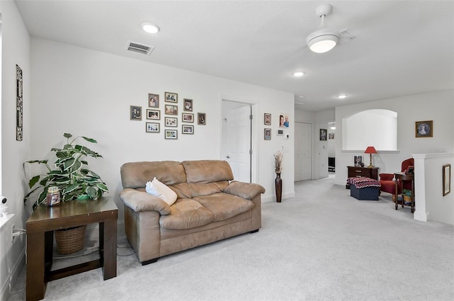 40 Oakleaf Way, Palm Coast, FL 32137 - living area featuring carpet, baseboards, and recessed lighting