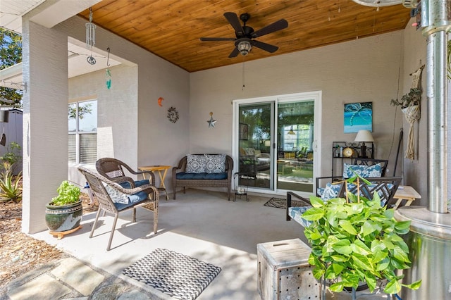 11 Roxboro Dr, Palm Coast, FL 32164 - view of patio with a ceiling fan
