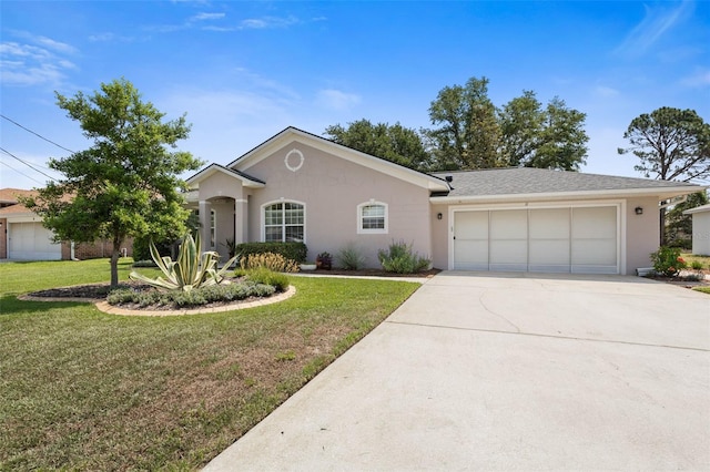 11 Roxboro Dr, Palm Coast, FL 32164 - single story home with a garage, stucco siding, driveway, and a front yard