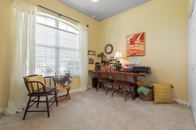 11 Roxboro Dr, Palm Coast, FL 32164 - office space with carpet flooring, baseboards, and ceiling fan