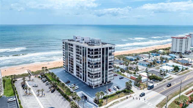 1239 Ocean Shore Blvd Unit 11D, Ormond Beach, FL 32176 - bird's eye view of waterfront with a beach
