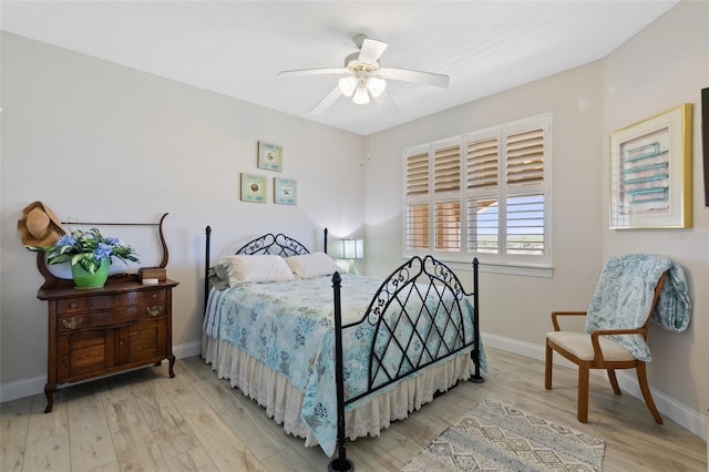 80 Surfview Dr Unit 721, Palm Coast, FL 32137 - bedroom with wood finished floors and ceiling fan