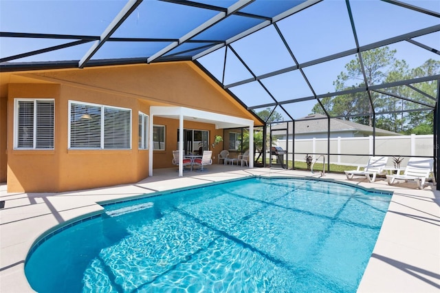 7 White Oak Ln, Palm Coast, FL 32164 - view of pool featuring a patio and a lanai