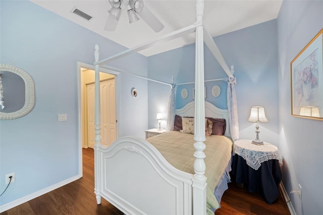 33 Veranda Way Unit 33, Palm Coast, FL 32137 - bedroom featuring dark wood-style floors, baseboards, and a ceiling fan