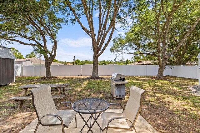 226 Pinegrove Dr, Palm Coast, FL 32164 - view of patio / terrace with area for grilling and a fenced backyard