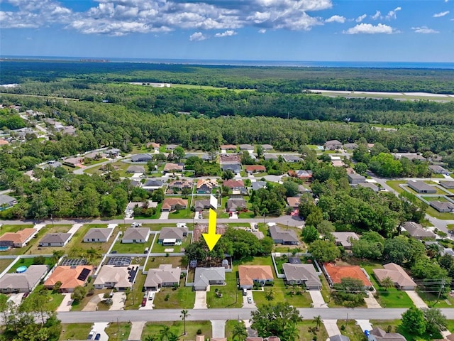 226 Pinegrove Dr, Palm Coast, FL 32164 - aerial view of residential area with a heavily wooded area