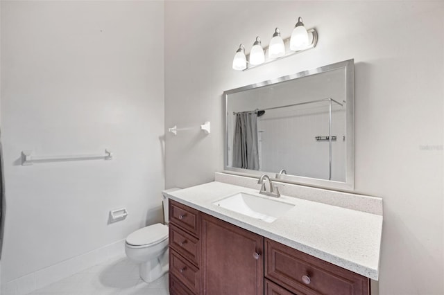 1317 Northside Dr, Ormond Beach, FL 32174 - full bath featuring vanity, curtained shower, and tile patterned flooring