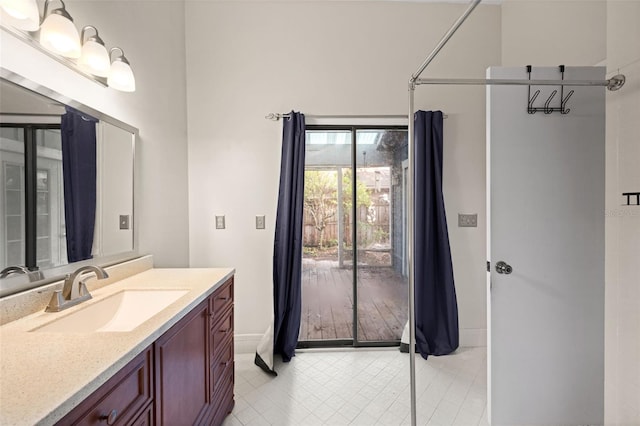 1317 Northside Dr, Ormond Beach, FL 32174 - bathroom featuring vanity and tile patterned floors