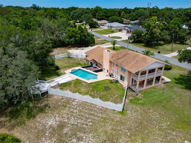 5009 Shore Dr, Saint Augustine, FL 32086 - view from above of property with a pool area