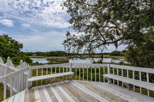 5009 Shore Dr, Saint Augustine, FL 32086 - wooden terrace with a water view