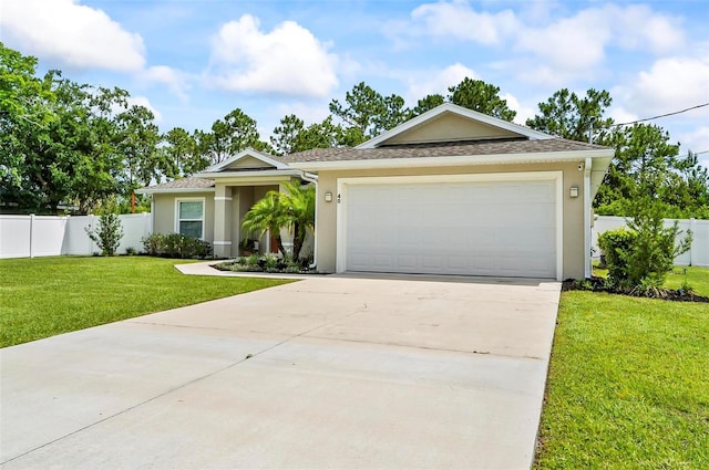 40 Biscayne Dr, Palm Coast, FL 32137 - ranch-style home with stucco siding, driveway, and an attached garage