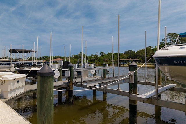 600 Canopy Walk Ln Unit 634, Palm Coast, FL 32137 - dock area with boat lift and a water view