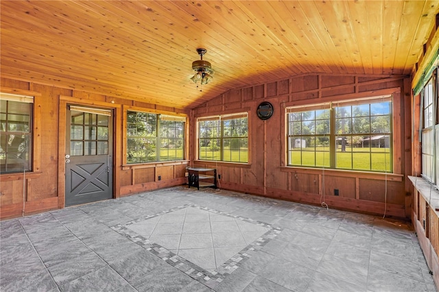 1466 Arena Rd, Fleming Island, FL 32003 - unfurnished sunroom with vaulted ceiling