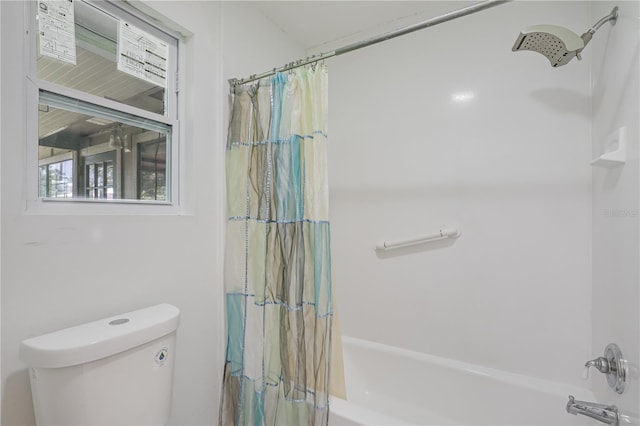 1466 Arena Rd, Fleming Island, FL 32003 - bathroom with shower / bath combination with curtain and toilet
