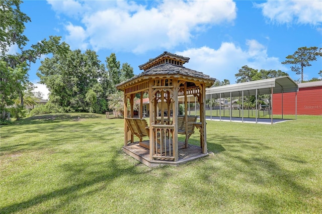 1466 Arena Rd, Fleming Island, FL 32003 - view of play area with a yard and a gazebo