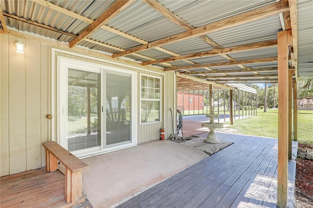 1466 Arena Rd, Fleming Island, FL 32003 - wooden terrace with a yard