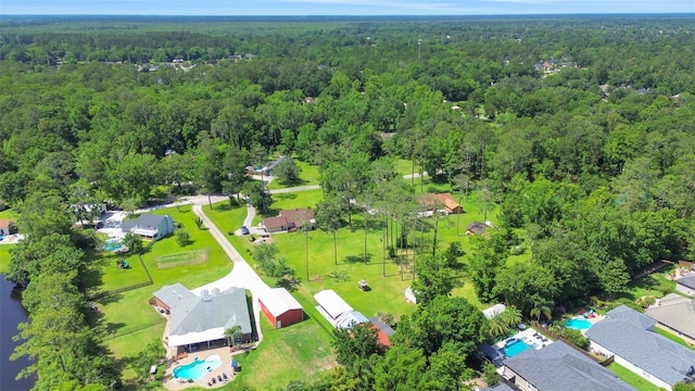 1466 Arena Rd, Fleming Island, FL 32003 - drone / aerial view of a forest and a pool