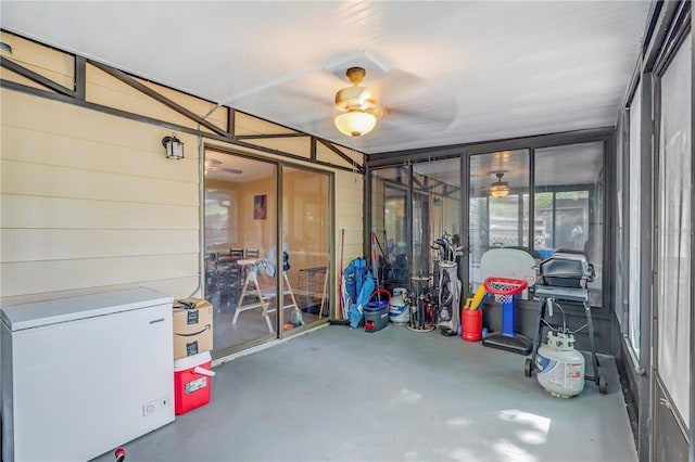 503 Kettering Way, Orange Park, FL 32073 - sunroom / solarium featuring a ceiling fan