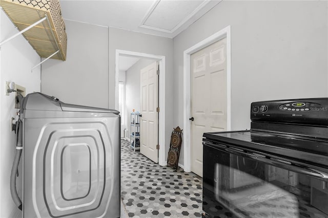 4 Contee Ct, Palm Coast, FL 32137 - washroom with washing machine and dryer and tile patterned floors