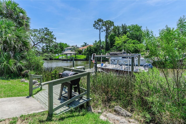 4 Contee Ct, Palm Coast, FL 32137 - dock area with a water view