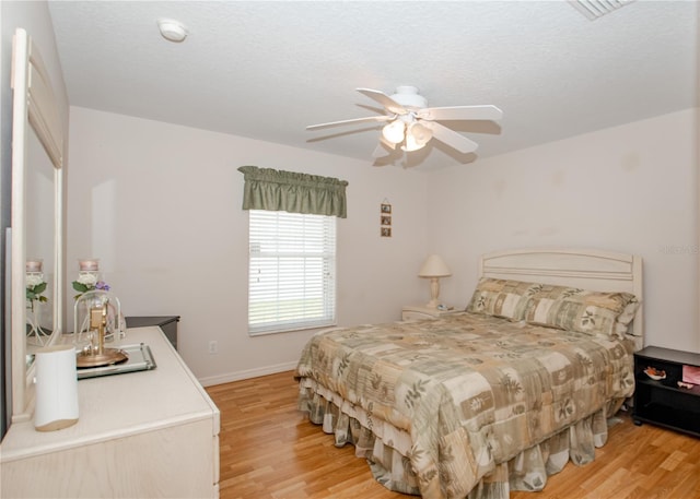 1 Butternut Dr, Palm Coast, FL 32137 - bedroom with light wood finished floors, baseboards, and ceiling fan