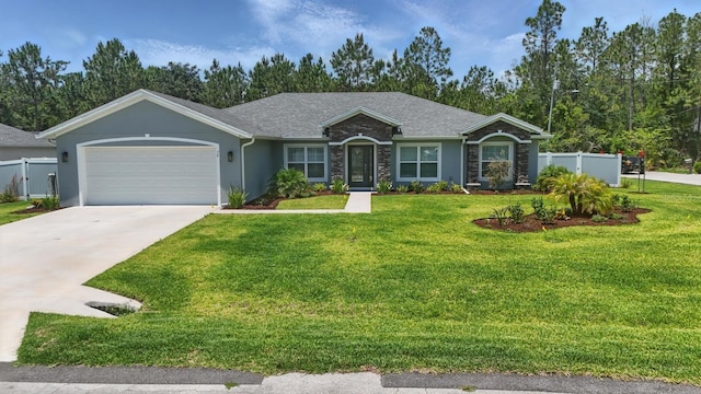 70 Esperanto Dr, Palm Coast, FL 32164 - single story home with an attached garage, concrete driveway, stucco siding, and stone siding