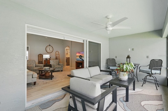 70 Esperanto Dr, Palm Coast, FL 32164 - view of patio / terrace featuring a ceiling fan and an outdoor living space