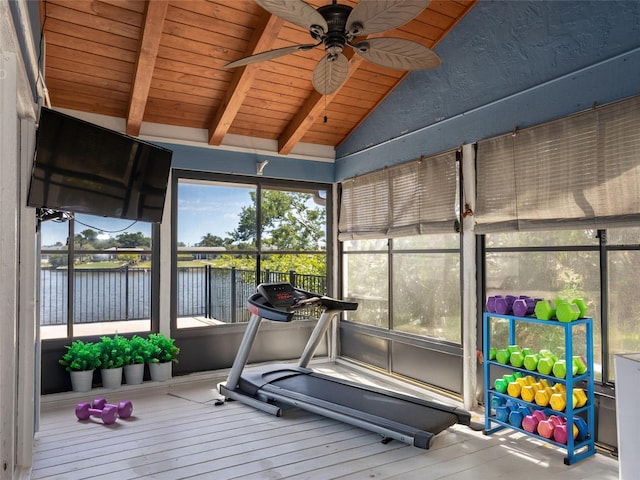 9 Cotton Ct, Palm Coast, FL 32137 - sunroom with ceiling fan