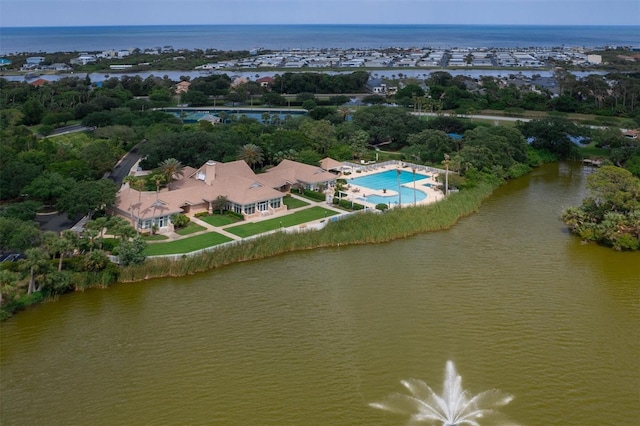 80 N Lakewalk Dr, Palm Coast, FL 32137 - aerial overview of property's location featuring a nearby body of water and a pool