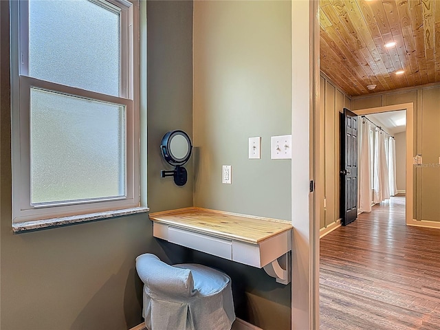 14 Zollinger Pl, Palm Coast, FL 32164 - bathroom featuring wood ceiling, wood finished floors, recessed lighting, and baseboards