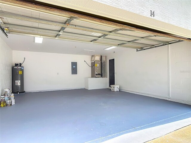 14 Zollinger Pl, Palm Coast, FL 32164 - garage with electric water heater, heating unit, and electric panel