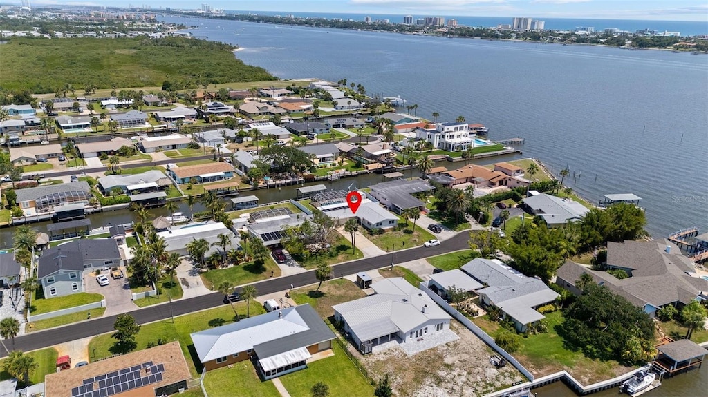 136 Reef Rd, South Daytona, FL 32119 - aerial view of property's location featuring a nearby body of water and nearby suburban area